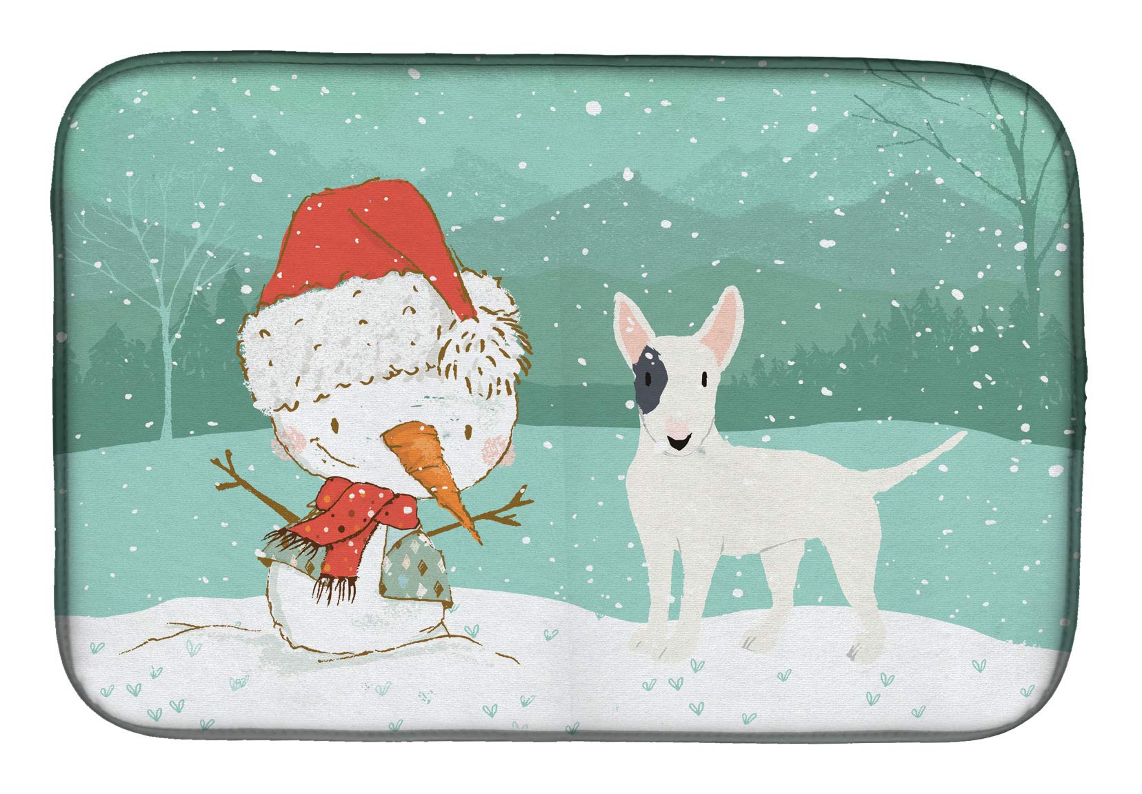 Tapis d'évier Bull Terrier de Caroline S Treasures en polyester multicolore