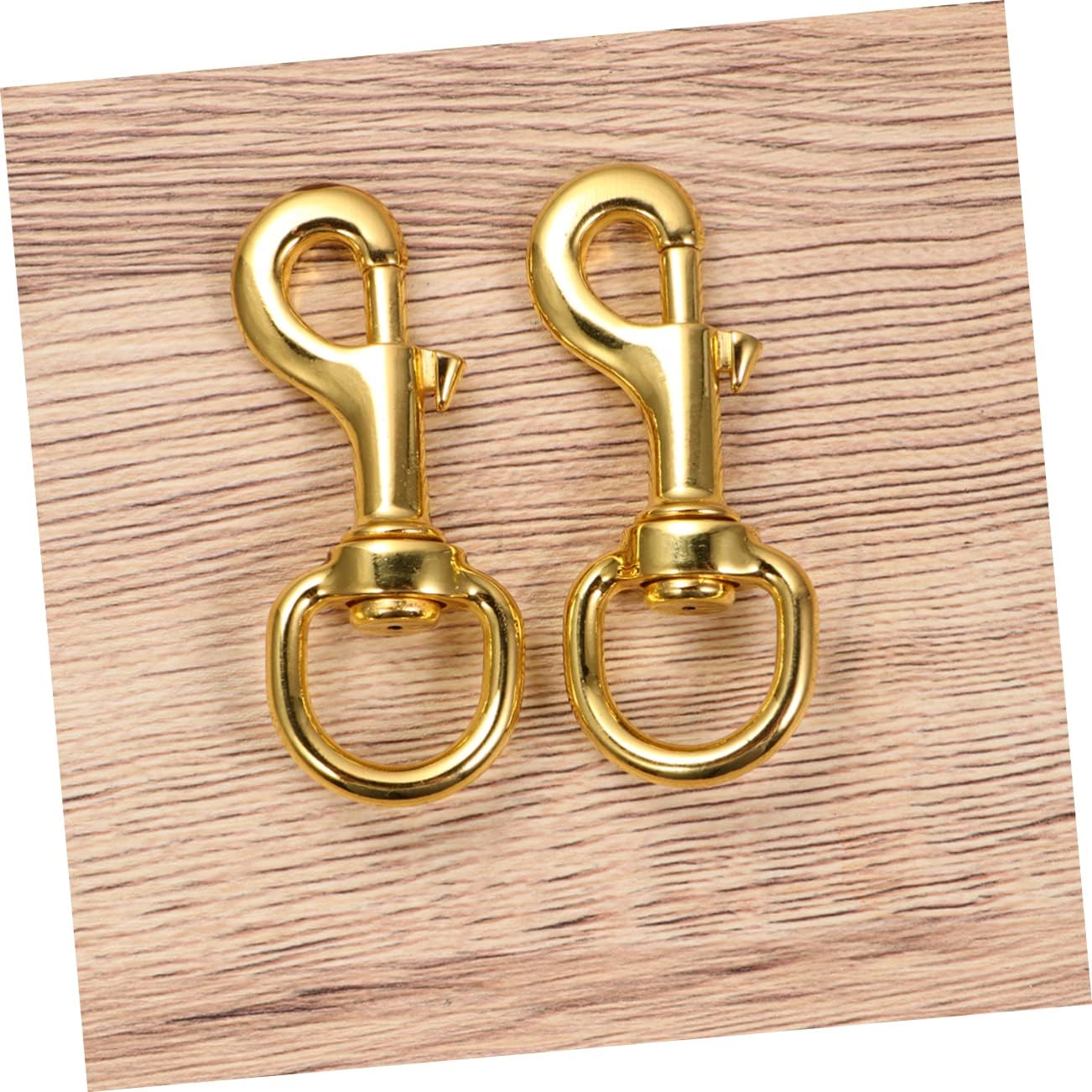 6pcs Pet Collar Spring Hooks with Swivel Joint Traction Rope Accessories for Dogs and Cats Pet Supplies Golden Color