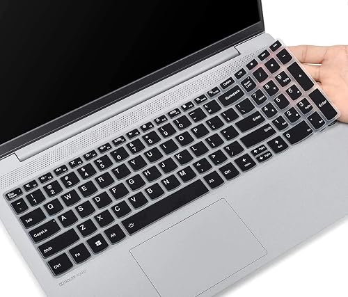 RAYA Silicone Lenovo ThinkBook 15 Keyboard Cover | Keyboard Skin for ThinkBook 15 and Ideapad Slim3 & Slim5 15.6inch Laptops (Solid Black)