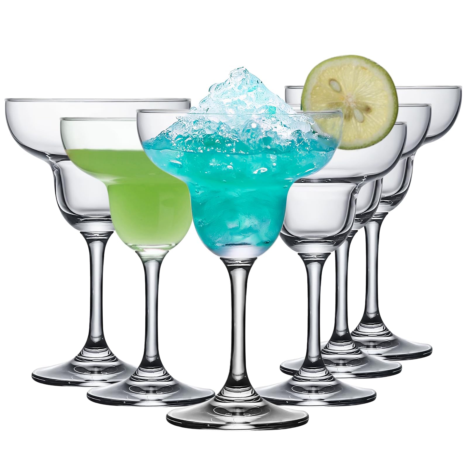 Ufrount Margarita Glasses Cocktail Glasses with stem Crystal Glassware for Frozen, Martini, Mixing Cocktails | Classic Cocktail Glasses for Drinks -190 ml Set of 2 (margerita u-2.)
