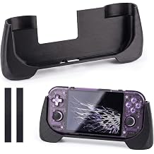 Grip Case for Retroid Pocket Nova, Comfortable Grip Handle Ergonomic Protective Cover Case Shockproof Shell Protector Stand Holder for Retroid Pocket Nova Handheld Game Console Black