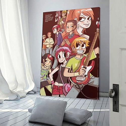 Miniatura 3 de Scott Pilgrim Vs The World - Póster de película de anime, reproducción de guitarra, pósteres de rock genial, decoración de habitación kawaii,