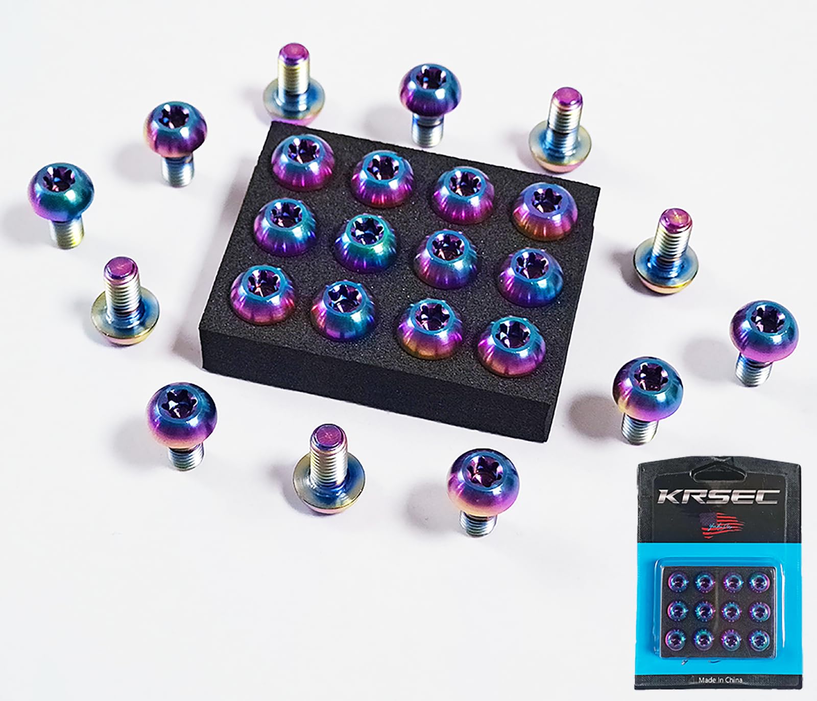 Titanium Alloy Disc Brake Screws, T25 Colorful M5x10MM, 12PCS, Lightweight, Anti-Rust (Gold)