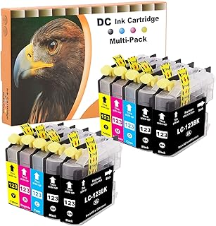 D&C Compatible Ink Cartridge for Brother LC123 LC123XL for Brother DCP-J132W DCP-J152W DCP-J172W MFC-J6520DW MFC-J6720DW MFC-J6920DW MFC-J4510DW MFC-J470DW DCP-J4110DW DCP-J552DW (10 Pack)