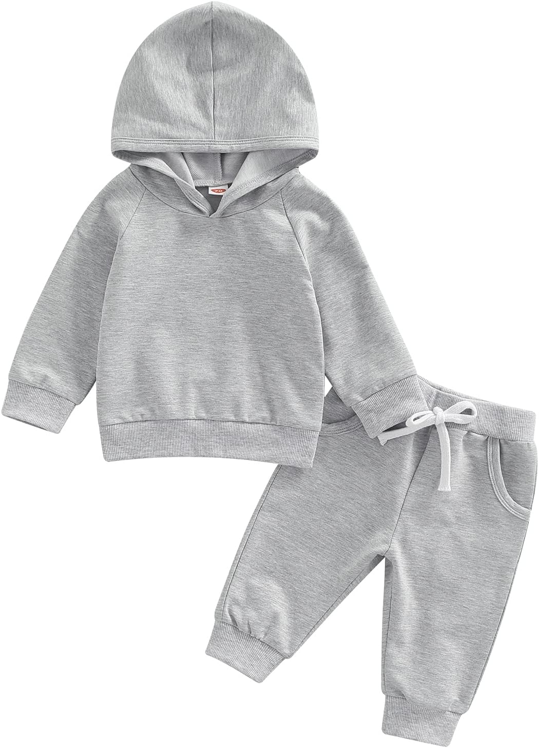 Baby Boy Sweatsuit Outfits Solid Color Hoodie Sweatshirt Sweatpants Toddler Infant Spring Fall Clothes Set