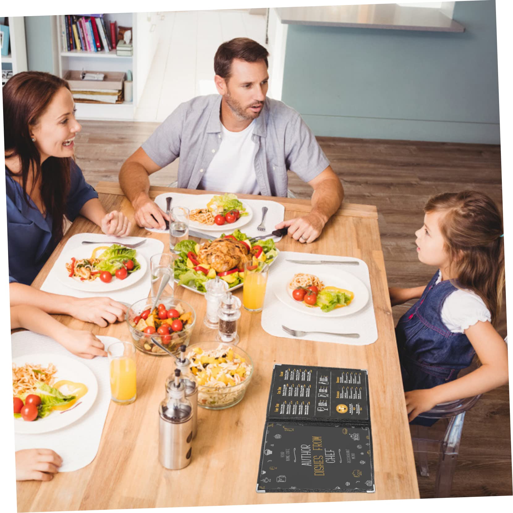 KICHOUSE 2 Pack Restaurant Menu Covers PVC Frame Holders for Easy Reading and Cleaning