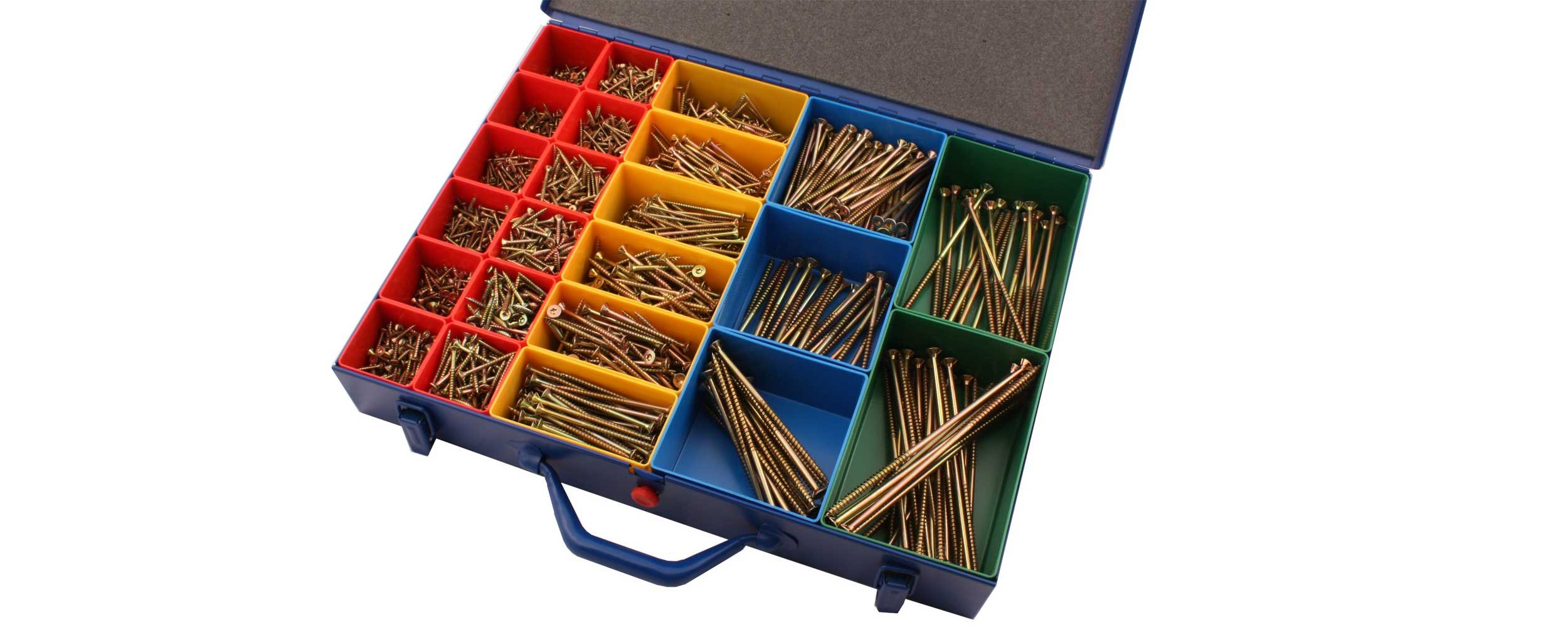 2820 tlg Spanplattenschrauben Sortiment Senkkopf gelb Torx 3x12 bis 6x180