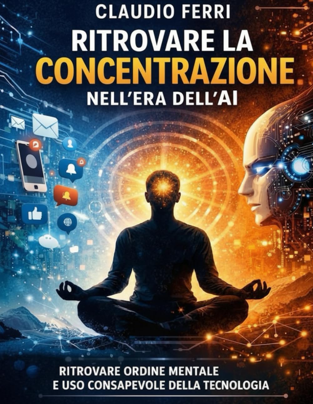 RITROVARE LA CONCENTRAZIONE NELL'ERA DELL'AI: Manuale pratico per riconquistare ordine mentale e uso consapevole della tecnologia