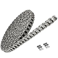 Vista 7 de Jeremywell Cadena de rodillos de acero inoxidable 40 SS 5 pies con 1 enlace de conexión