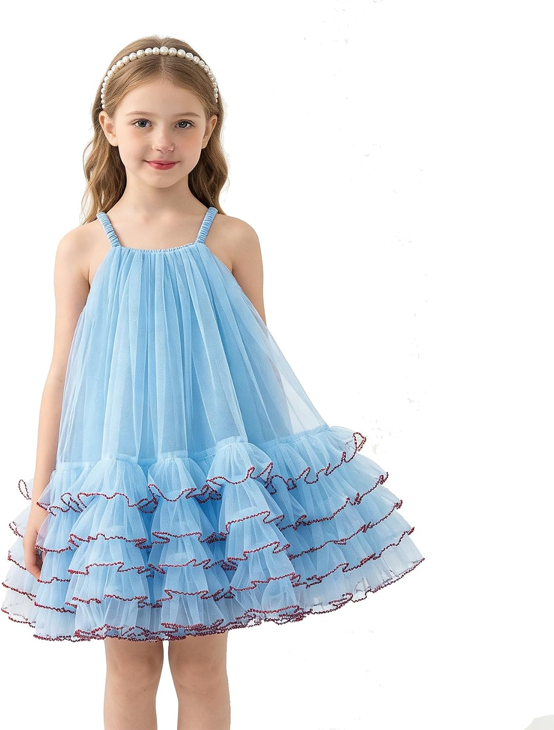 Girls' Dress Checkered and Matching Accessories for Girls Birthday Party Dress Gift Little Girl