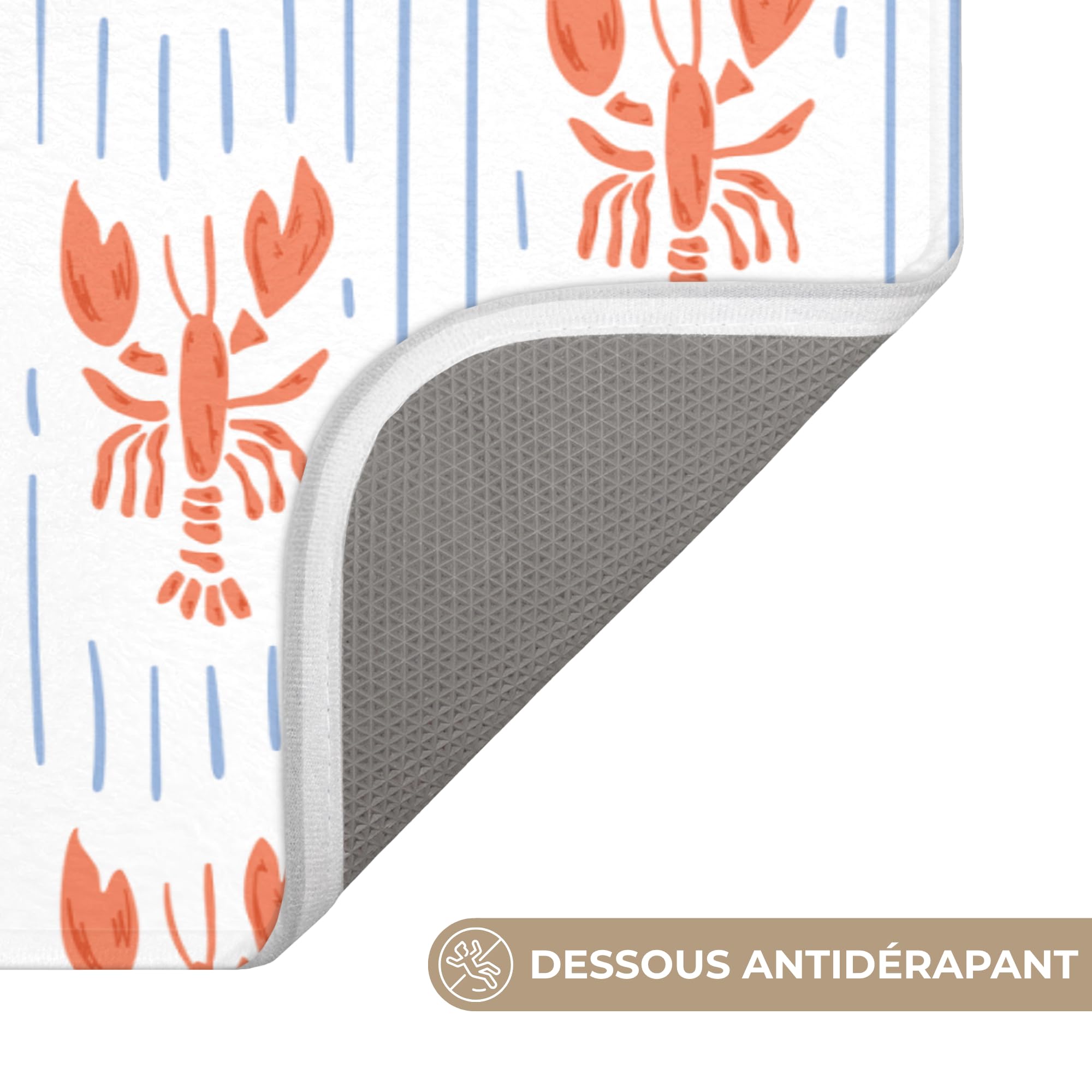 Tapis Salle De Bain Decoration Absorbant Antidérapant Lavable Non