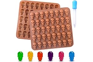 BUSOHA Gummy Skull Candy Molds Silicone: Craft Your Halloween Treats