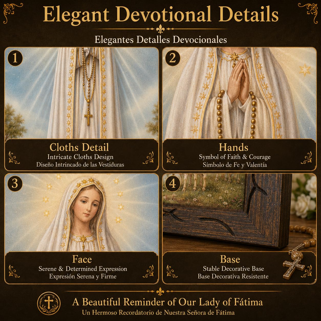 Amazon.com: Mrcjsales- Our Lady of Fatima image Virgen de Fatima