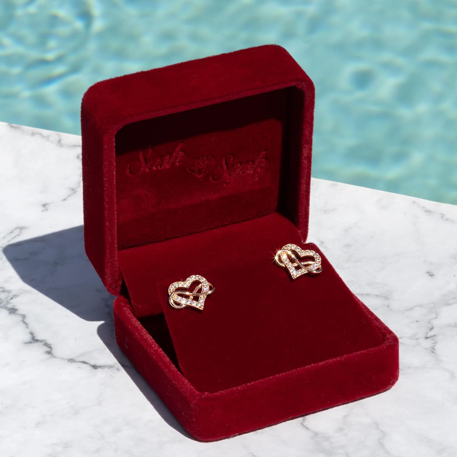 Sash & Soph Infinity Heart Cubic Zirconia Earrings Studs, Brilliant Heart Earrings for Women, 925 sterling Silver Stud Earrings for Women, Wonderful Jewelry Gifts for Women, Mom, Wife, Girlfriend