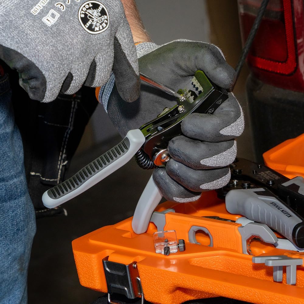 Klein Tools 11069S Automatic Solar Wire Stripper, Precision Stripping for 6 to 12 AWG Solid and 8 to 14 AWG PV Electrical Stranded Wire