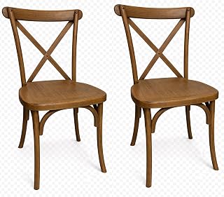 BTEXPERT Resin Outdoor Dining Chairs Set of 2 – Stackable Patio Farmhouse Chairs with X-Back, Heavy-Duty Waterproof Indoor & Outdoor Kitchen Dining Chairs, 400 lb Capacity, Chestnut Brown