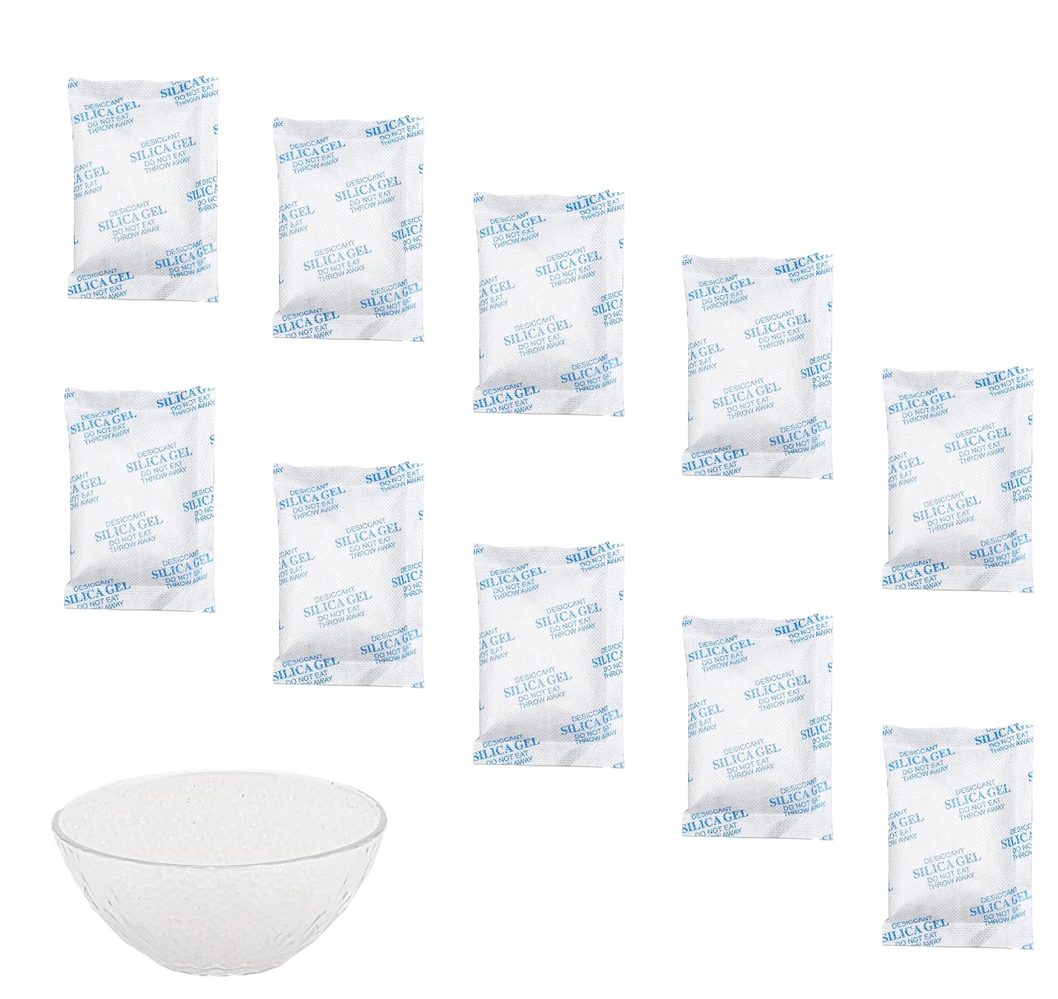 Caiyloxn Silica Gel Beutel 5g X 80 Stück – Trockenmittel Lebensmittelqualität, Regenerierbar, Feuchtigkeitsaufnahme Bis 35 %, Für Safes, Kleidung, Schuhe, Elektronik