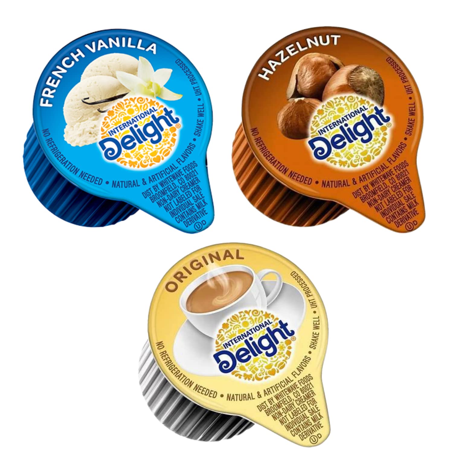 Coffee Creamer Singles Variety Pack Bundle (108 ct) include