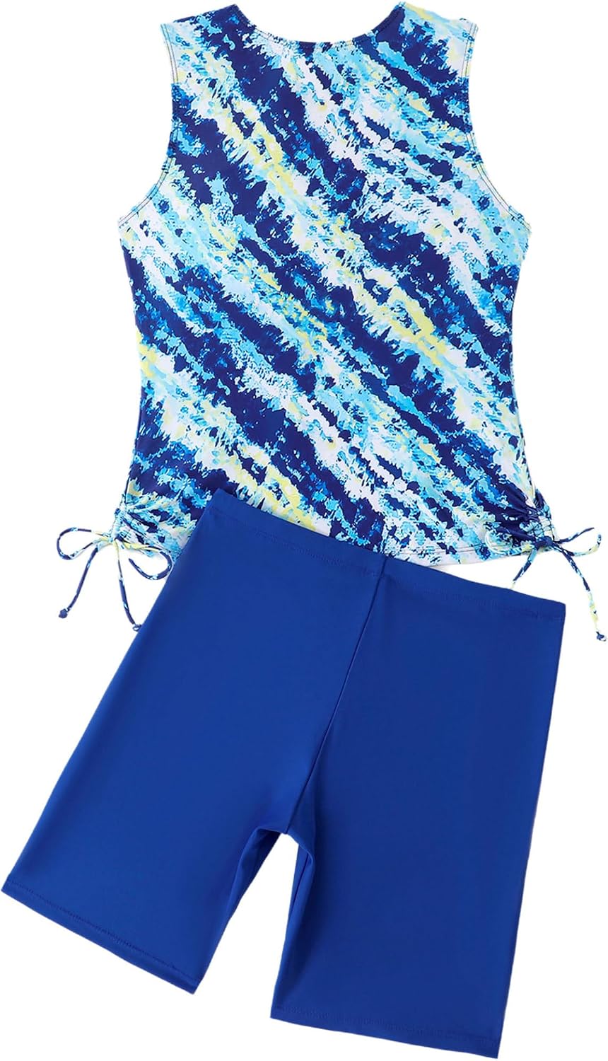 Sxiwei Two-piece Swimwear for Women Sporty Swim Outfit Swim Shorts Two Piece Bathing Suits Yoga
