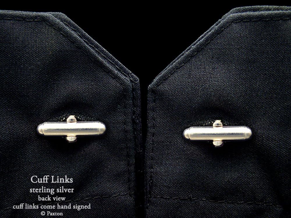 Pine Cone Cuff Links in Solid Sterling Silver Hand Carved & Cast by Paxton