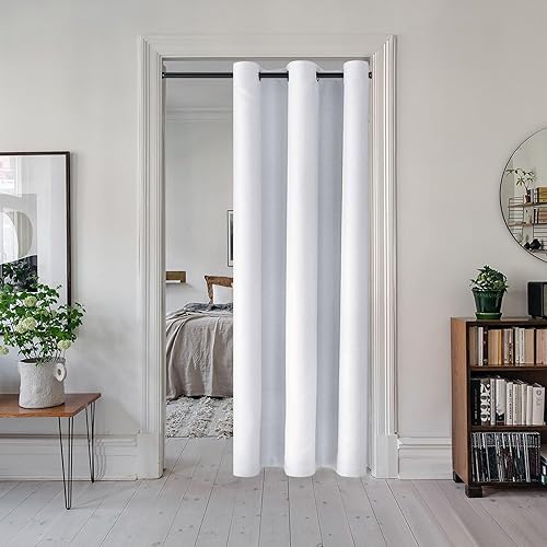 Miniatura 583 de DWCN Cortinas para puerta francesa: cortina térmica con bolsillo para barra para puertas con ventana de cristal, puertas de cocina y patio