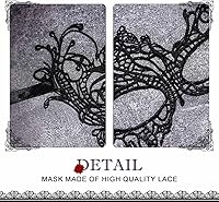 Vista 39 de Nicute Máscara de encaje negro sexy máscara de ojos para carnaval, fiesta de graduación, accesorio de disfraz para mujeres y niñas