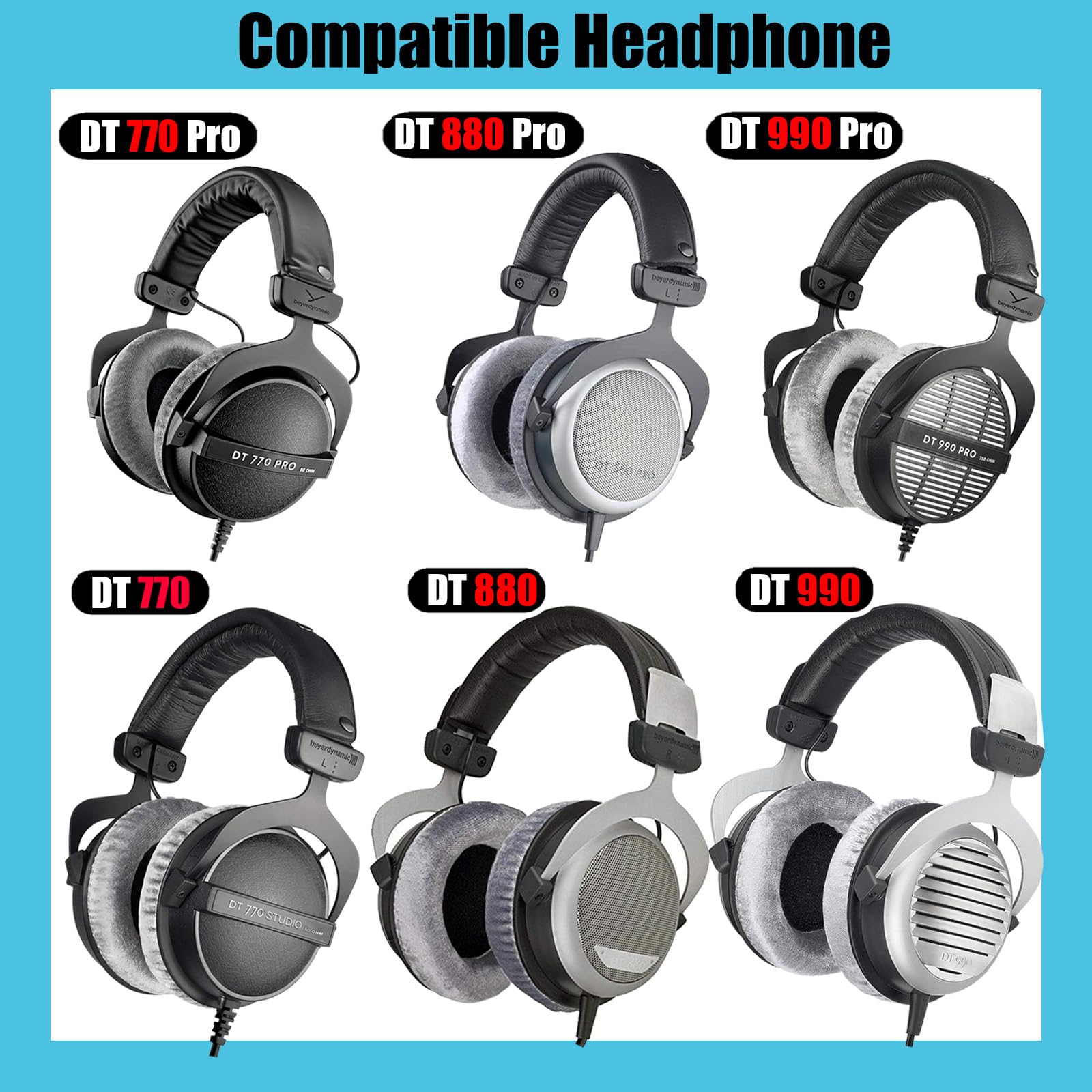 Amazon.com: DT 990 Pro Earpads Replacement DT 770 Pro Ear Pads 