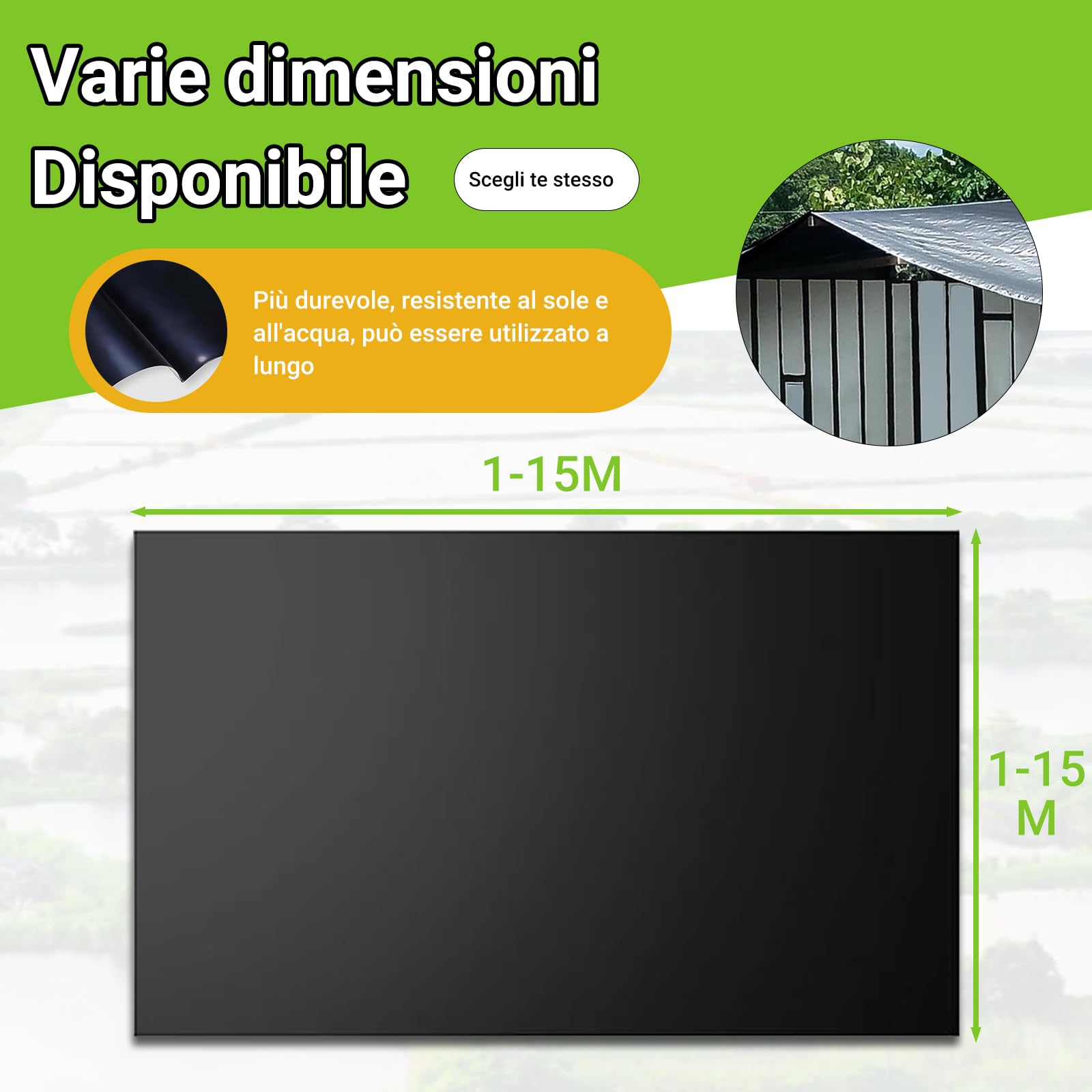 Pellicola per laghetto, Fodera Laghetto Flessibile per Piscina Giardino, Fodera Laghetto Flessibile per Piscina Giardino per Laghetti FontaneGiardini Acquatici e Cascate