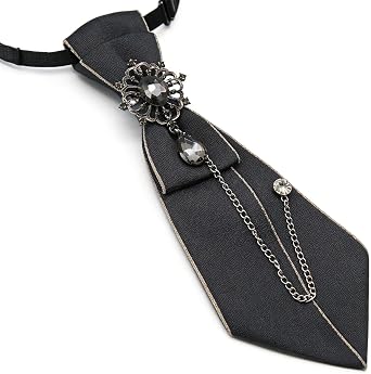 LJBFNN Bow Tie for Women with Sparkly Rhinestone Womens Ties for Work Daily