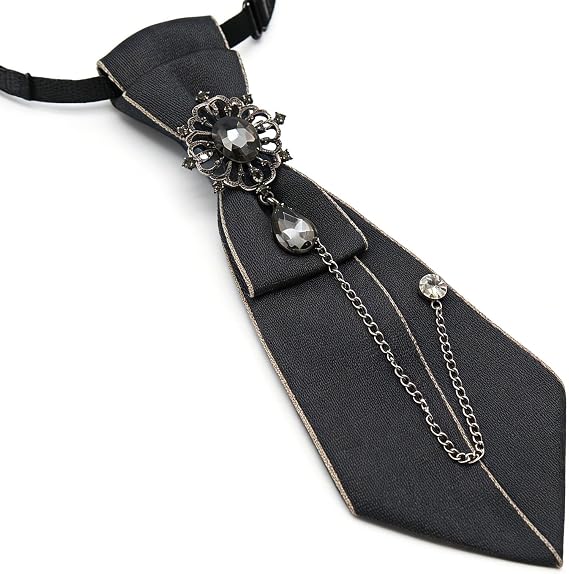 LJBFNN Bow Tie for Women with Sparkly Rhinestone Womens Ties for Work Daily