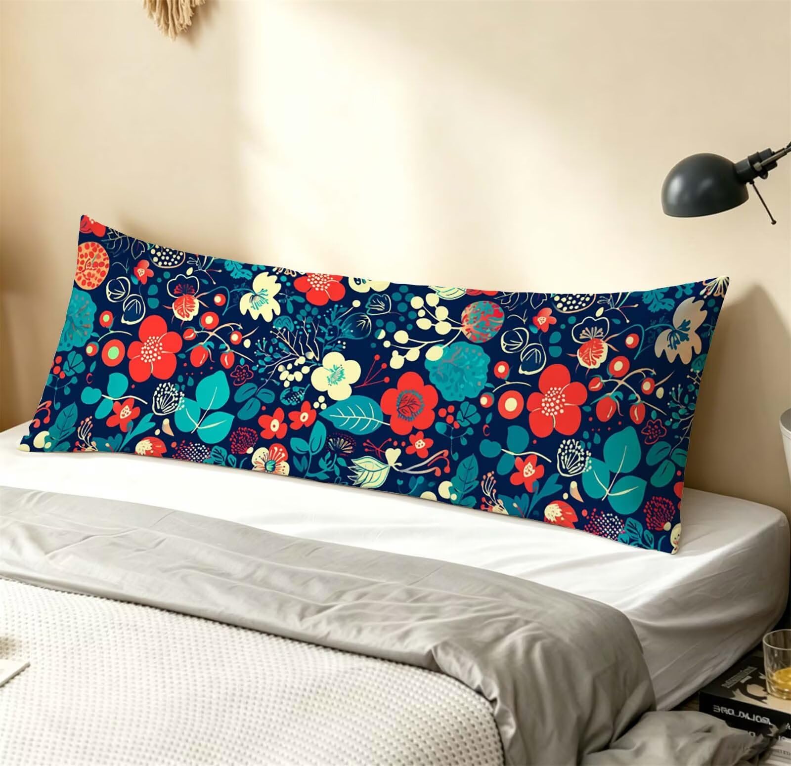 Colore-12 Federe Cuscino Letto 50 x 150 cm, Cuscini per Divano Lino,