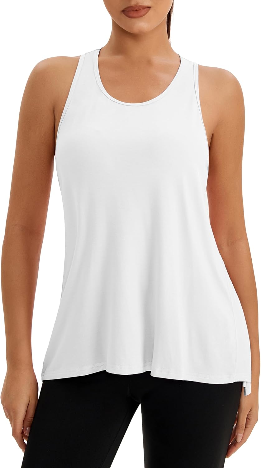 Bestisun Women Racerback Sleeveless Workout Tank Tops Split Back Athletic Yoga Shirts - Image 2