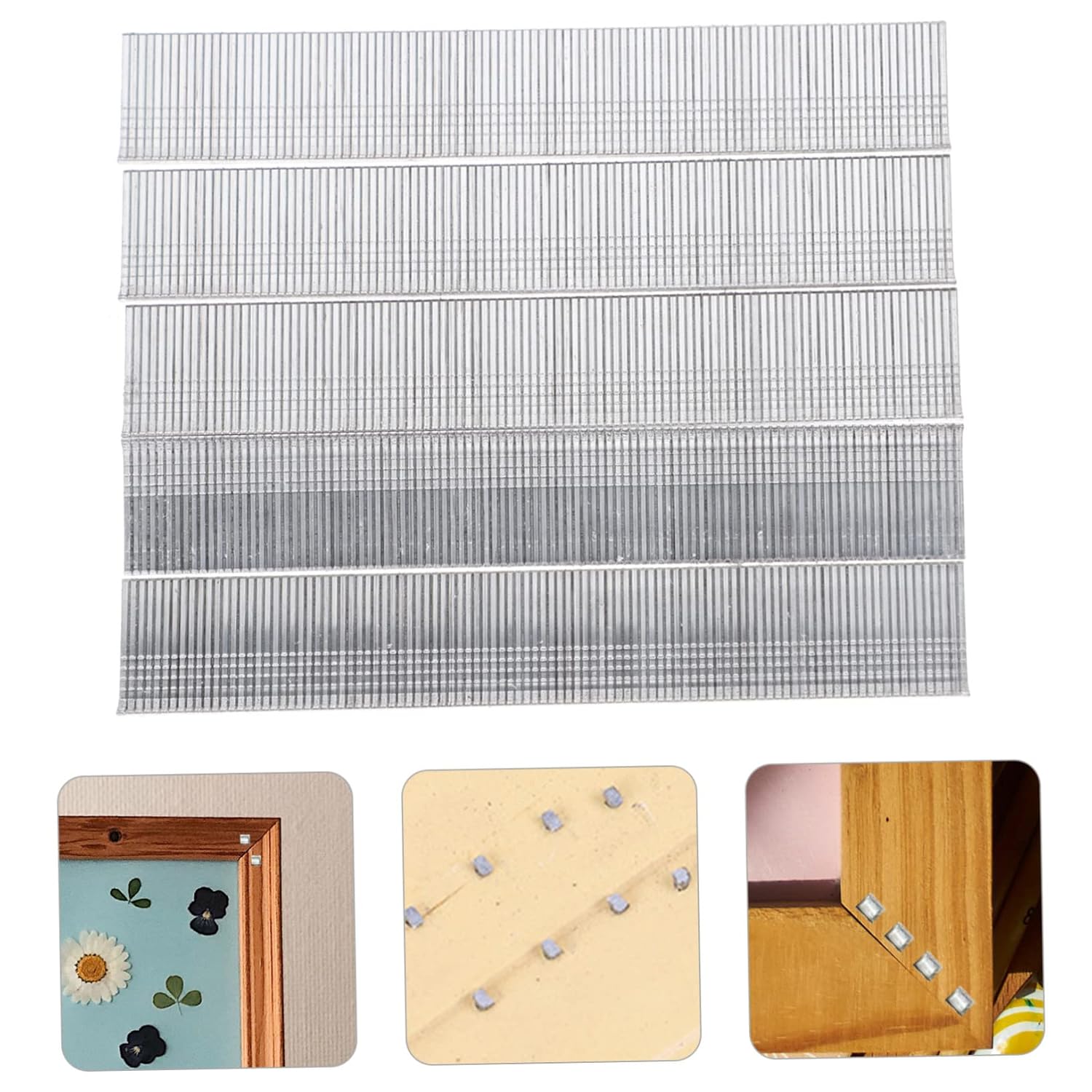 PRETYZOOM 8000Pcs Galvanized Iron Nails for Woodworking Finishing Nails for Cabinetry Furniture Assembly and DIY Projects and