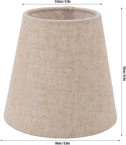 Miniatura 4 de Pantalla de lámpara pequeña, tela de lino con clip en la bombilla pantalla de tela de barril de reemplazo de la cubierta de lámpara, mini pantallas
