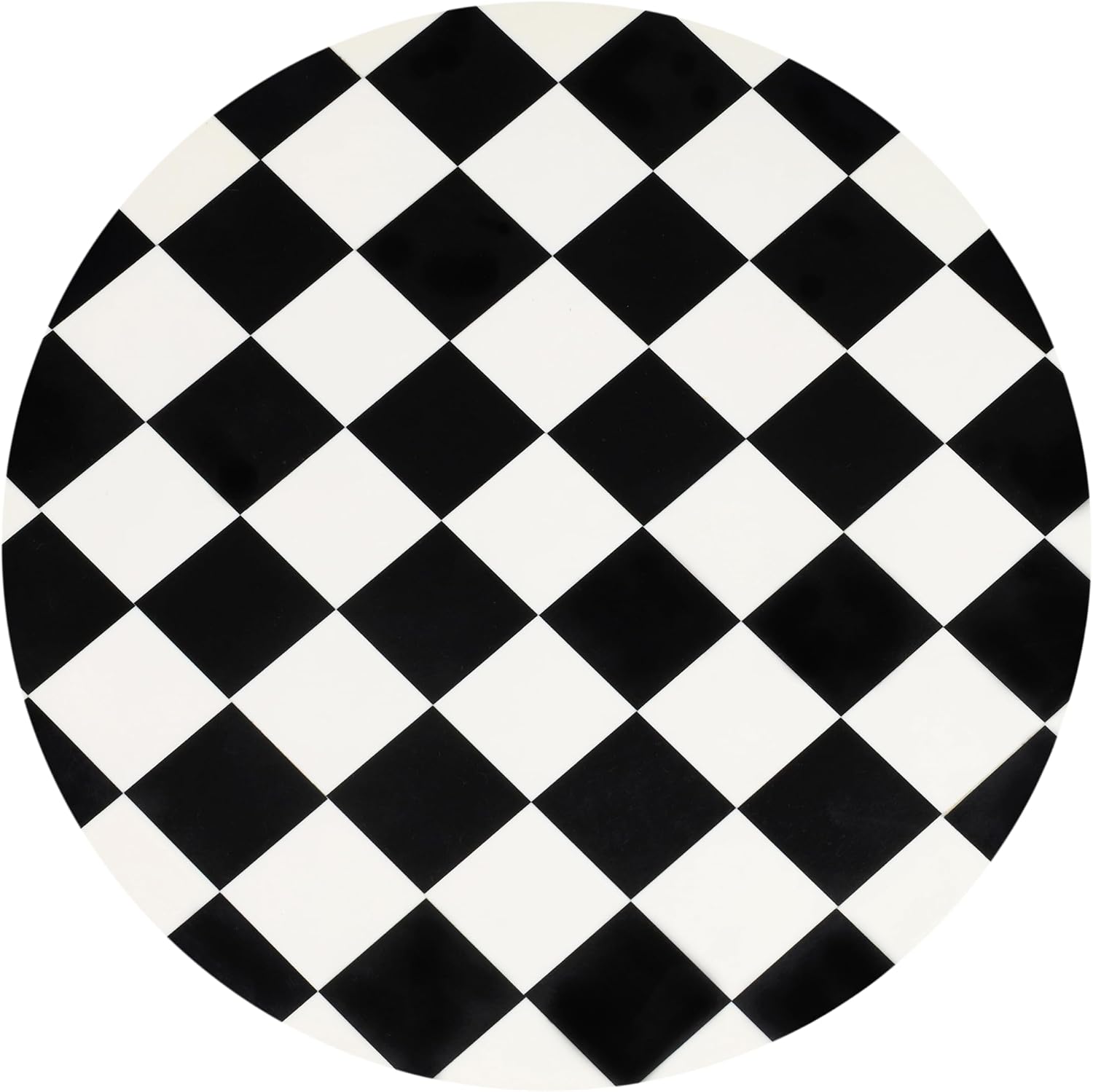 JONATHAN Y Calix 24" Round Checkerboard Pedestal Drink Table, Black