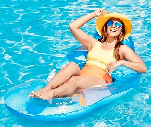 Miniatura 2 de Funsicle Flotador inflable de piscina azul cielo, para adultos, unisex