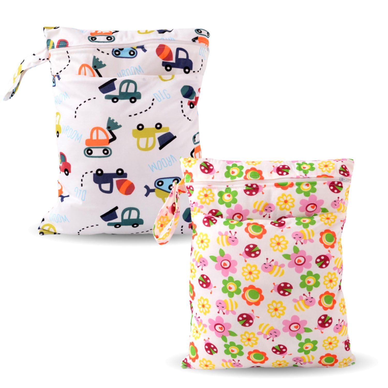 Lot de 2 Sacs À Couches Étanches Avec Fermeture Éclair Pour Crèche Natation Voyages