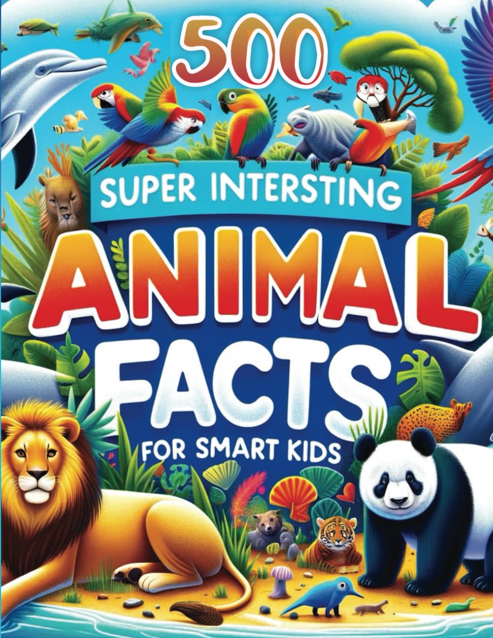 500 Super Interesting Animal Facts For Smart Kids: The Fascinating Fun Animal Facts For Kids Featuring Bee, Cat, Dinosaur, Dog, Snake, Shark, And Many More