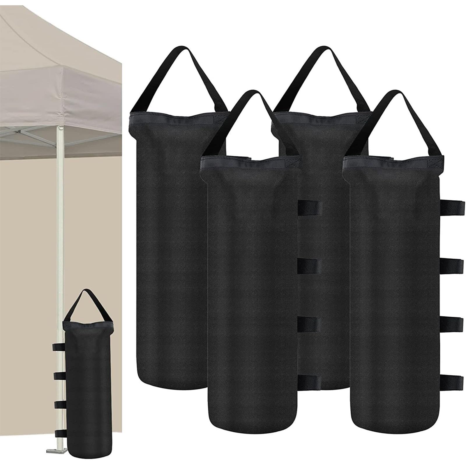 4 Stück Zelt-Sandsack, Industriequalität 600D Bein Gewichte für Pavillon,Sandsack Beschwerung mit Langen Gürtel,Sandsäcke für Jede Pop Up Pavillon