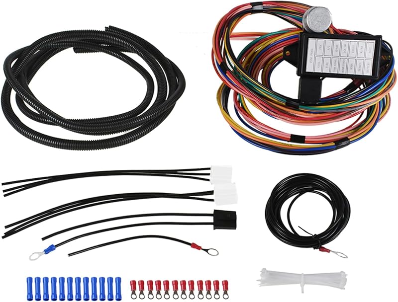 labwork 14 Circuit Fuse Wire Harness Peplacement for Muscle Car Hot Rod Street