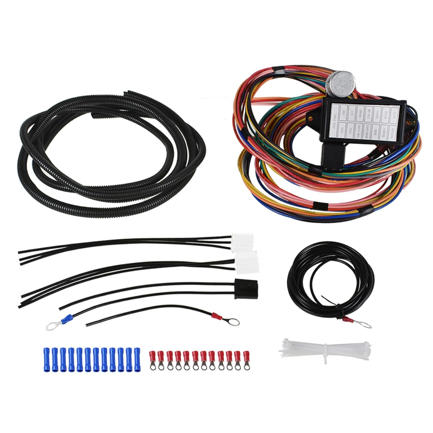 labwork 14 Circuit Fuse Wire Harness Peplacement for Muscle Car Hot Rod Street