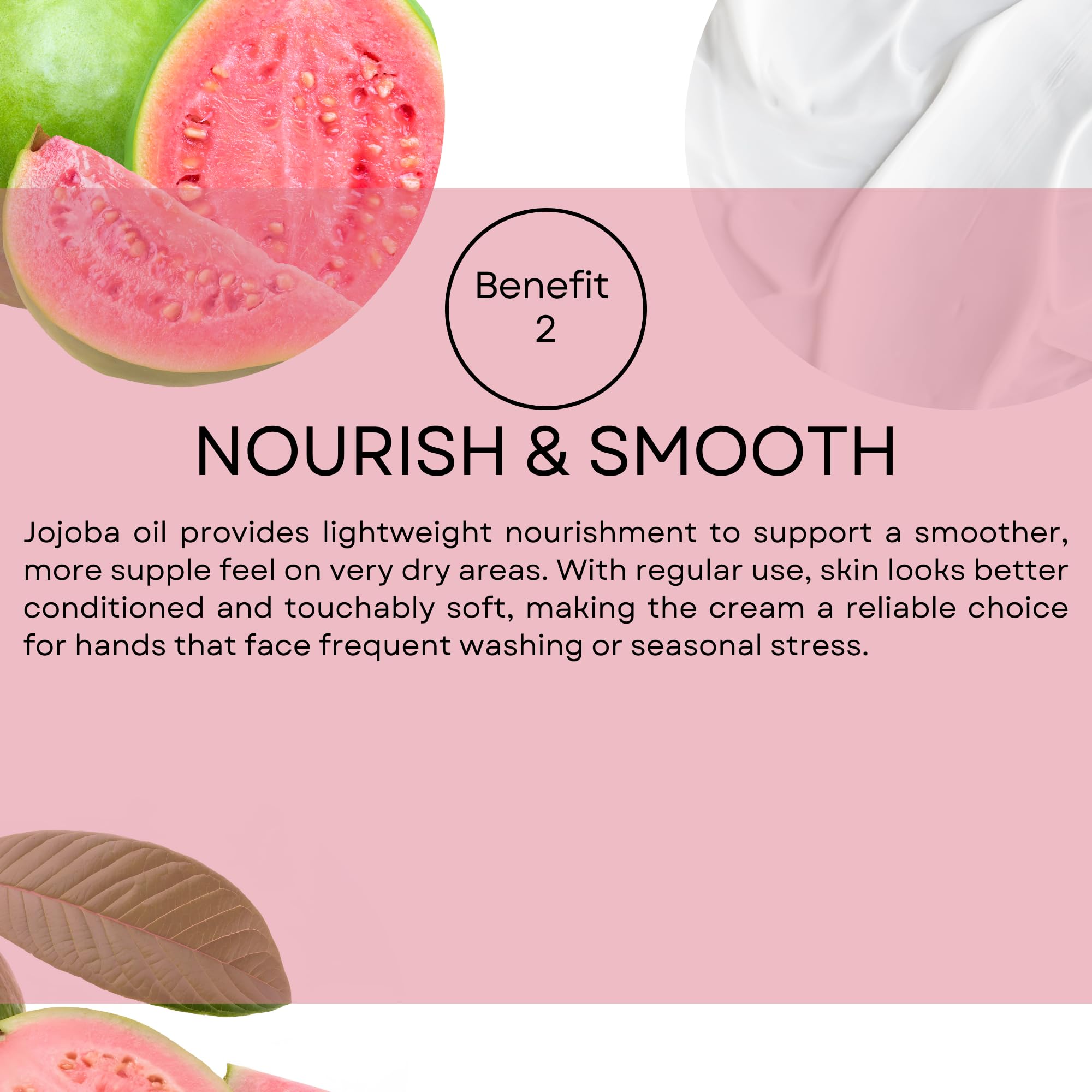 SNB Professional Crema Mani Guava 500 ml Formato Famiglia 91% Naturale | Crema mani alla guava formato famiglia da 500 ml, 91% naturale: idrata le pelli molto secche con karité, jojoba e urea