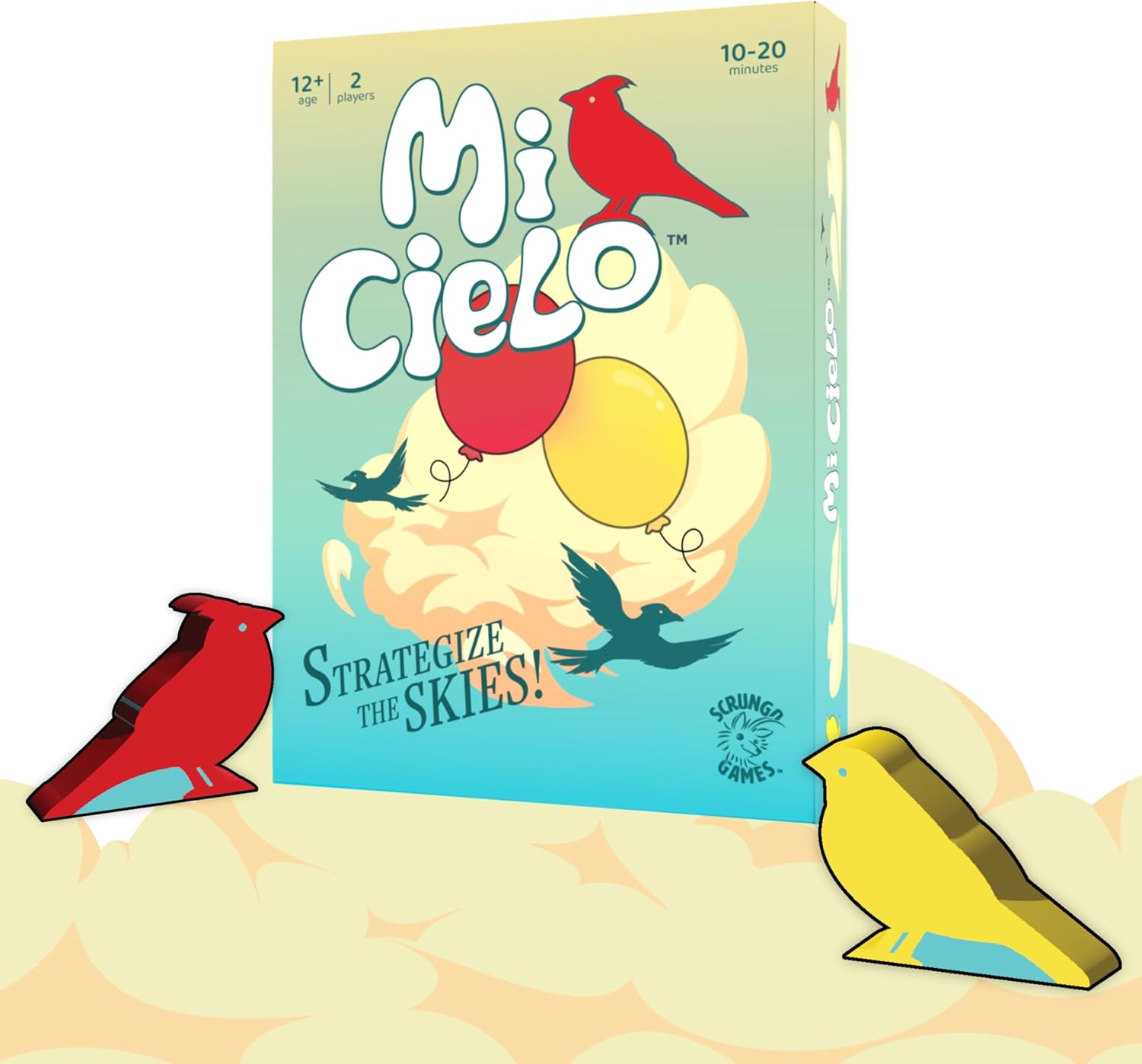 Mi Cielo – Strategy Card Game for 2–6 Players | Fun Bird-Adventure Gameplay with Figurines | Includes 28 Cards & Rulebook | Family Friendly Gift