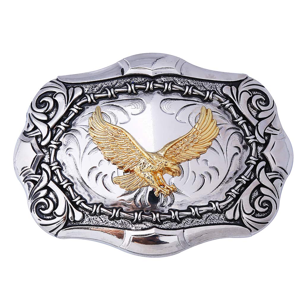Soar-leap Native American Bald Eagle Belt Buckle Western Cowboy Heavy Belt Buckle