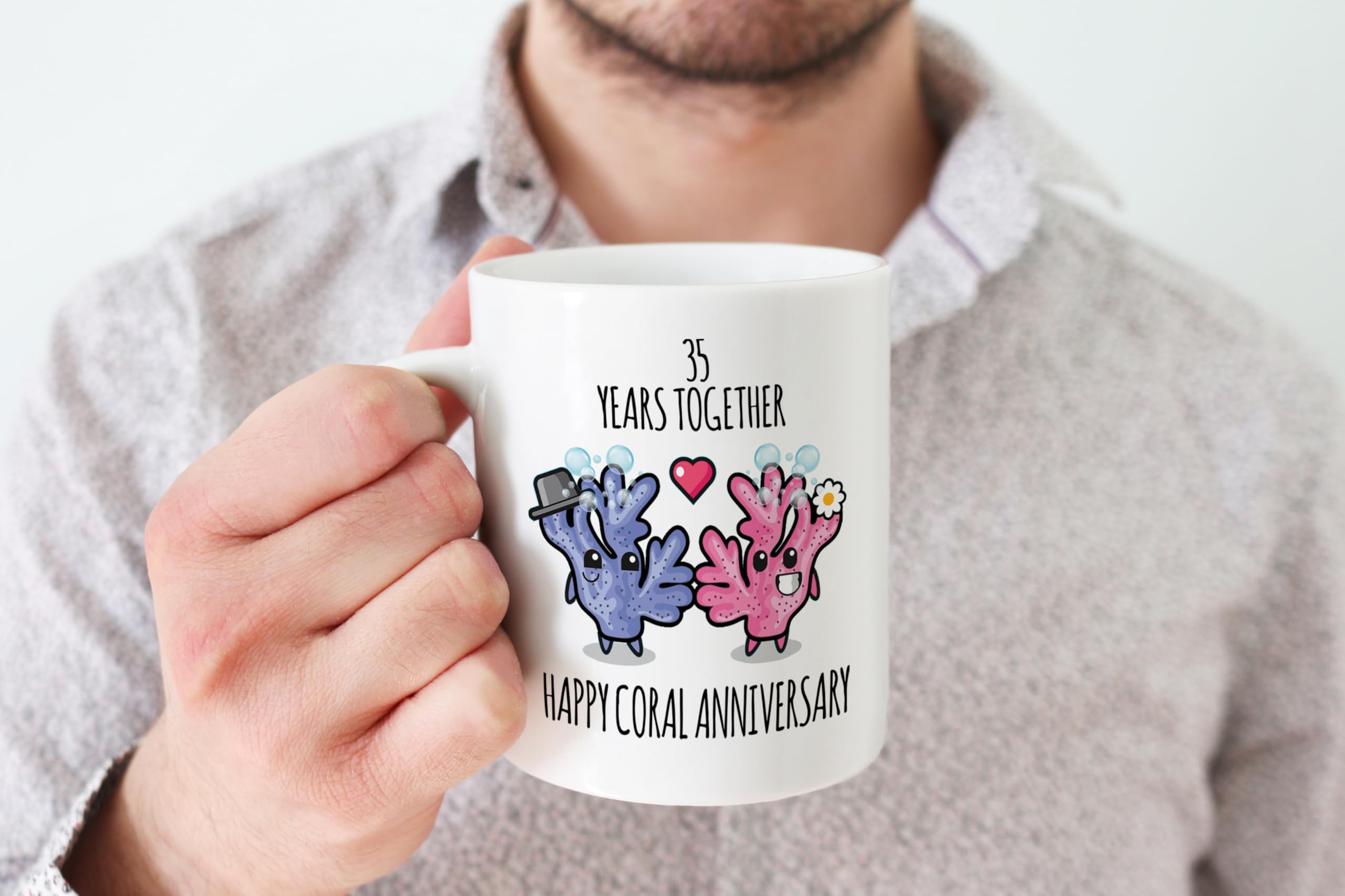 Stuff4 35th Anniversary Mug Gift for Men Women, 35 Years Together - Image 4