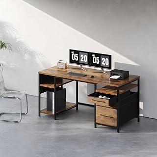 Ｍａｉｈａｉｌ Adjustable Shelf Brown Office Desk