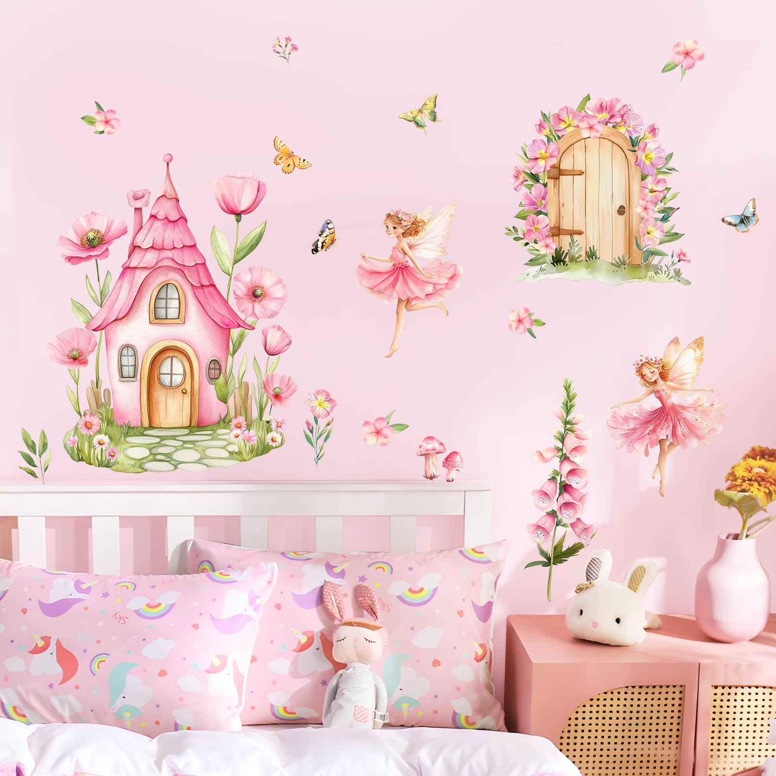 Supzone Stickers Muraux Féeriques pour Chambre Fille - Décoration