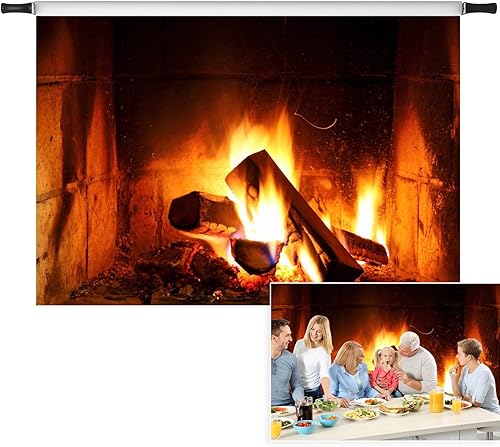 Telón de fondo de leña ardiente de 5 x 3 pies, chimenea ardiente, fuego ardiente, bosques en llamas, fondo cálido, fotografía, invierno, camping,