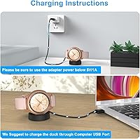 Vista 3 de Cargador compatible con Samsung Galaxy Watch de 1.654 in/1.811 in, base de carga mejorada para Galaxy SM-R800/R810/R815 cargador de reloj