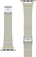 Vista 9 de Anne Klein Correa de acero inoxidable para Apple Watch, segura, ajustable, correa de repuesto para Apple Watch, se adapta a la mayoría de muñecas